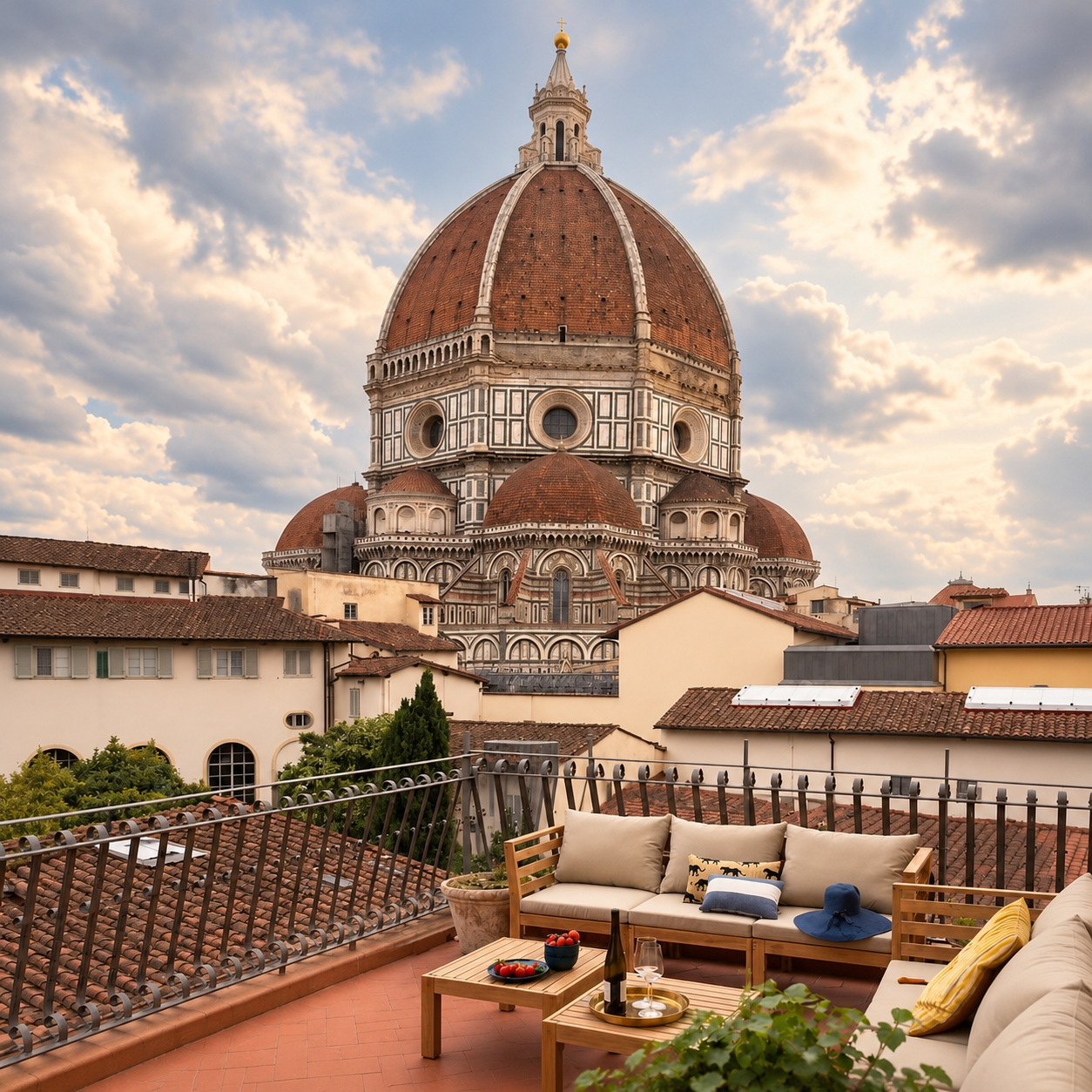 Terrazza fiorentina al tramonto